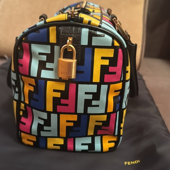 Fendi zucca boston multicolor bag - Picture 3 of 15